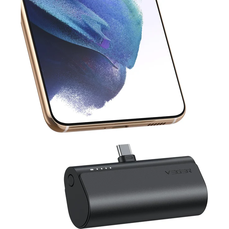 Veger Plugon Charger 5000 mAh 20 W 18.50 Wh Powerbank Schwarz