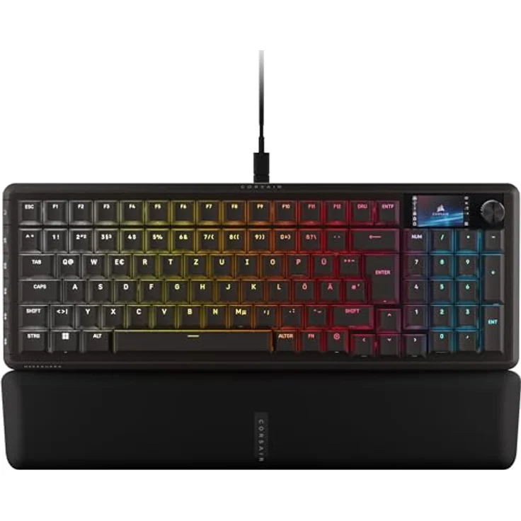 Corsair Vanguard PRO 96 Gaming-Tastatur, MGX Hall-Schalter, 8.000 Hz, Rapid Trigger, LCD, RGB, 96 % Layout – Bild 1