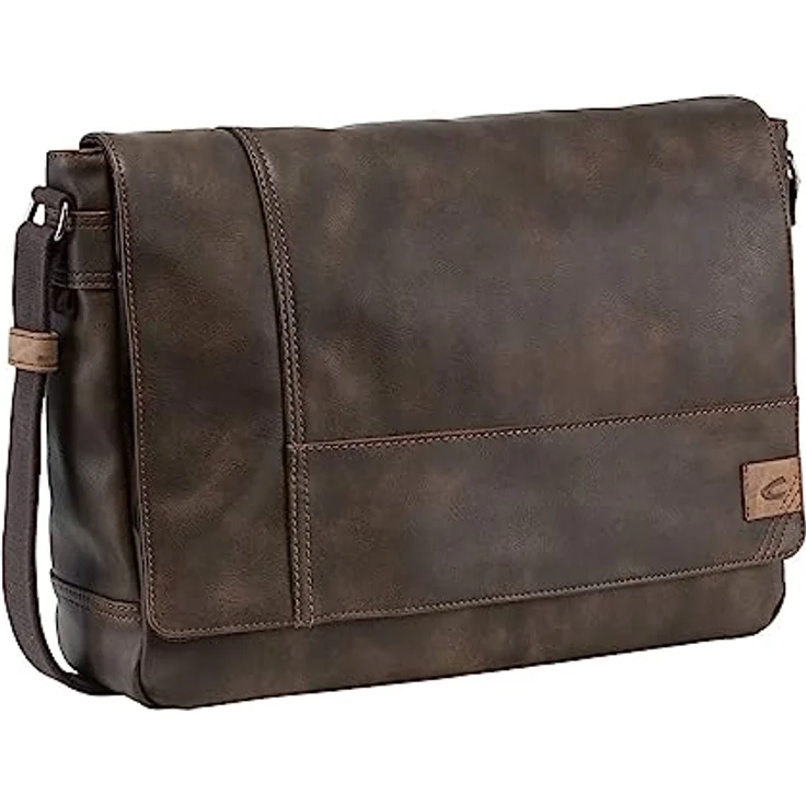camel active Laos Messenger, 40cm Laptopfach aus 100% Kunstleder, braun – Bild 4