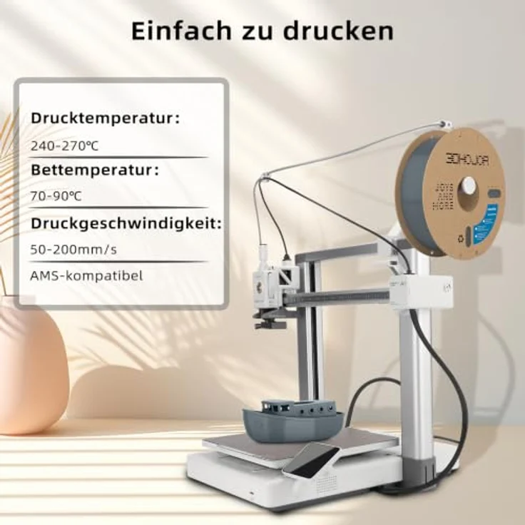 3DHoJor PETG Filament Set 1.75mm, 6kg, 6 Farben, hohe Zähigkeit und Druckqualität – Bild 4