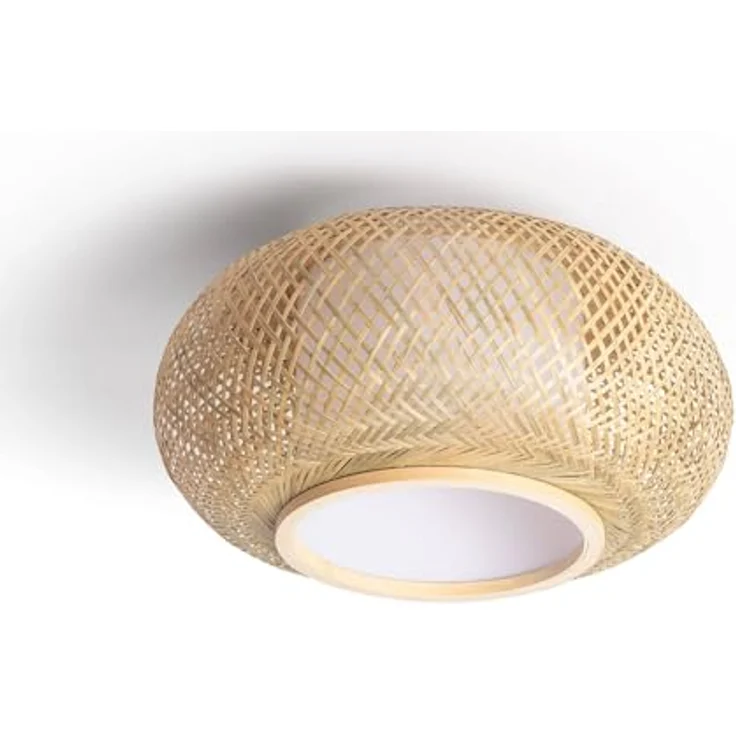 LEDKIA LIGHTING Deckenleuchte Rund Bambus Ø400 mm Denia Natürlich für Wohnzimmer, Küche, Schlafzimmer mit IP20 Schutz und hochwertiger Bambusverarbeitung – Bild 3