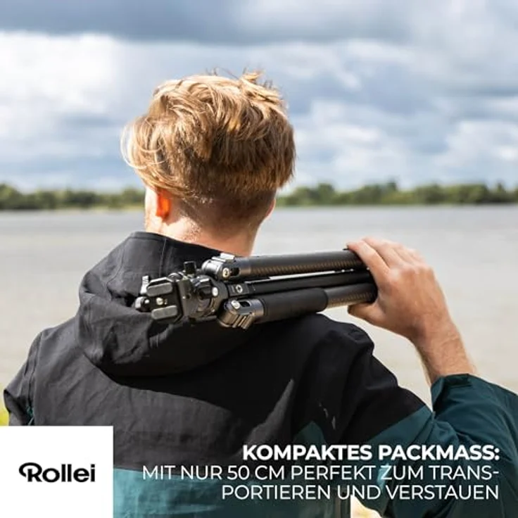 Rollei Easy Traveler XL Carbonstativ - 10 kg Tragkraft, Stabile Bauweise, Ultraleicht, Kompakt, Mühelose Feststellfunktion – Bild 5