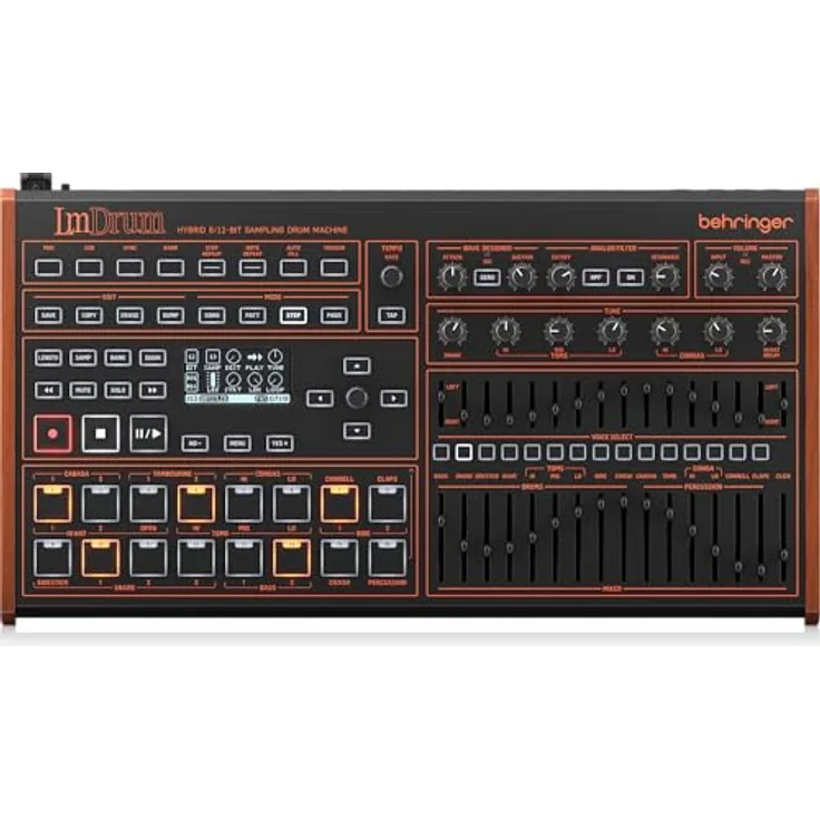 Behringer LM Drum, digitale Drum Machine mit 53 Pads, 7 Fadern und integriertem Effektprozessor