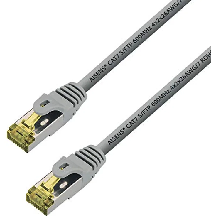 AISENS - A146-0337 Netzwerkkabel RJ45 LSZH CAT.7 600 MHz s/ftp pimf awg26, grau, 5,0 m