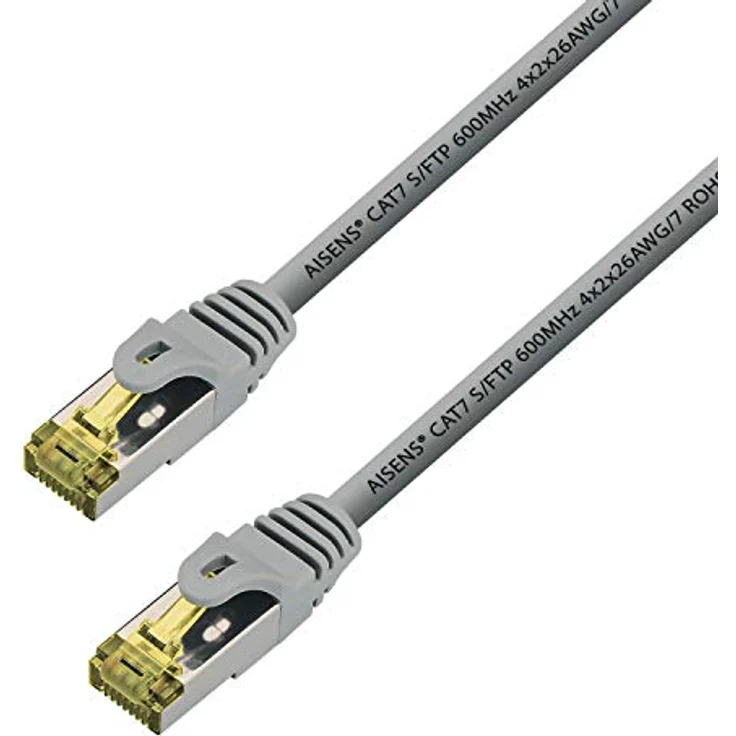 AISENS - A146-0337 Netzwerkkabel RJ45 LSZH CAT.7 600 MHz s/ftp pimf awg26, grau, 5,0 m – Bild 1