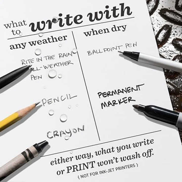 Rite in the Rain A4 Waterproof Für Laserdrucker Nicht zutreffend Weiß – Bild 5