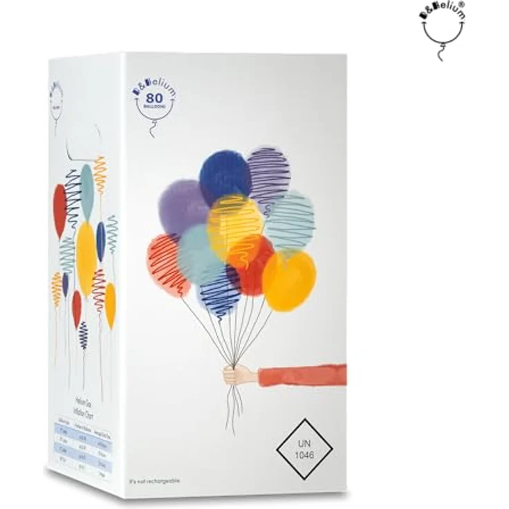B&Helium Rosa Heliumflasche für 80 Ballons, inklusive Füllventil – Ideal für Partydekoration, Geburtstage und Hochzeiten – Bild 2