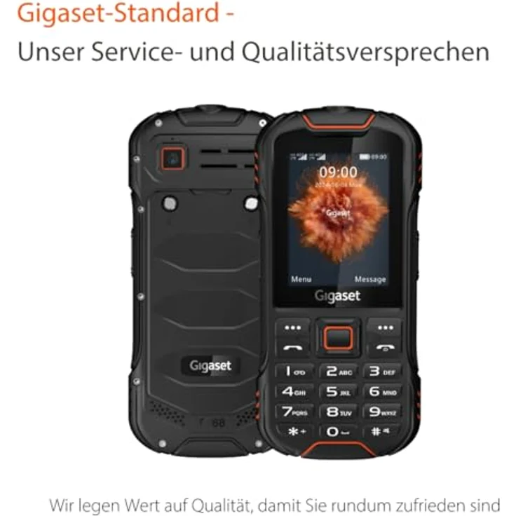 Gigaset GLX8 - Outdoor-Tastenhandy, Dual SIM, IP68, Bluetooth 5.0, 2,4 Zoll Display, Schwarz/Orange – Bild 5