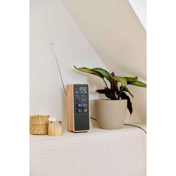 Thomson Bluetooth Lautsprecher und Wetterstation, kompakt, schwarz – Bild 2