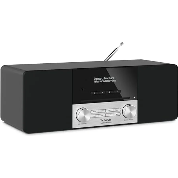 TechniSat DIGITRADIO 3 ASA – Stereo DAB+ Kompaktanlage mit CD-Player, Bluetooth, USB, Radiowecker, Automatic Safety Alert, schwarz