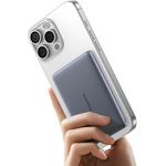 Baseus Picogo AM41 Power Bank, Ultra Slim 5000mAh Magsafe Powerbank mit PD 20W Schnellladung, magnetische Externe Batterie, USB-C Kabel, Space Grau