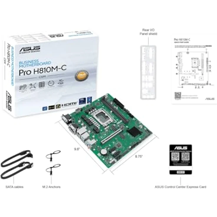 ASUS PRO H810M-C-CSM, Mainboard mit DDR5, 2x M.2, DP, HDMI, DVI, VGA, Intel H810, ATX – Bild 6
