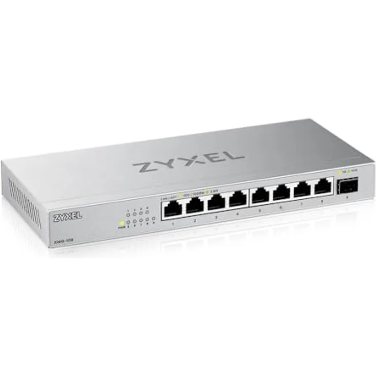 Zyxel 8-Port 2.5G Multi-Gig Unmanaged Switch mit 1 x 10G SFP+ | Tisch- oder Wandmontage [XMG-108]