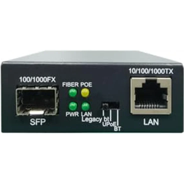 LevelOne GVT-2015, 10/100/1000T > RJ45 to SFP Media-Konverter mit 60W PoE, Schwarz – Bild 2