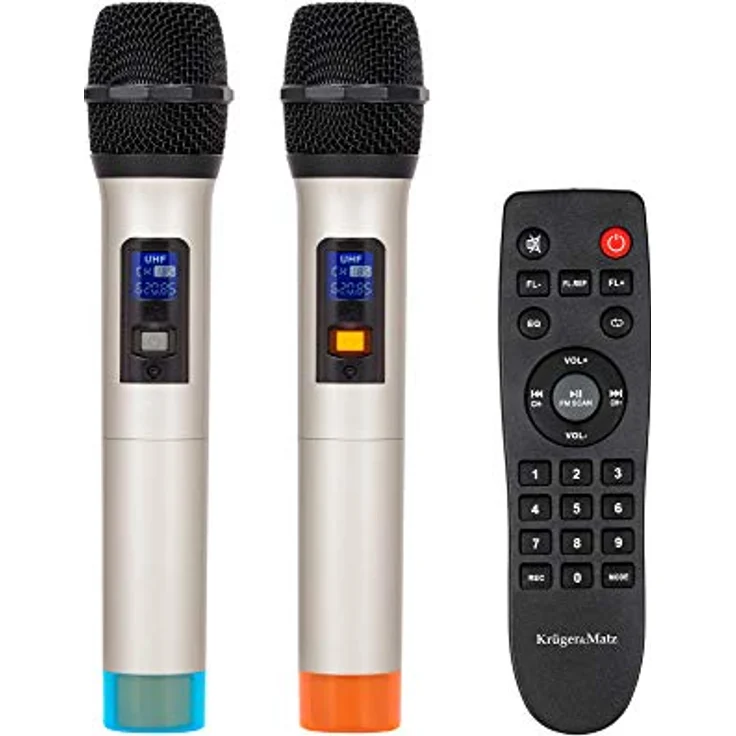 Kruger&Matz KM 1712, Aktive Lautsprecherbox mit Bluetooth, Karaoke-Funktion und integriertem Akku, Schwarz – Bild 5