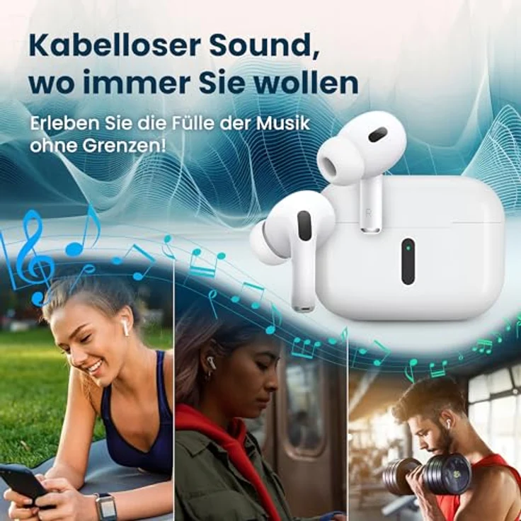 Extralink Harmonysound V1.0, Bluetooth 5.3 In Ear Kopfhörer, kabellos, IPX4, Sport, Fitness, LED, Siri – Bild 8