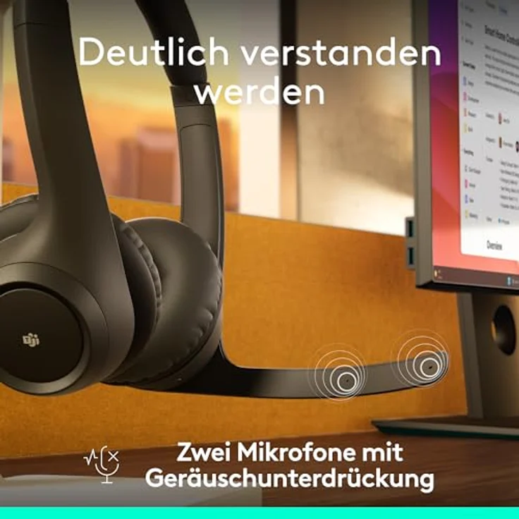 Logitech Zone 305 for Business, kabelloses Bluetooth-Headset mit Mikrofon, für Microsoft Teams, schwarz – Bild 4