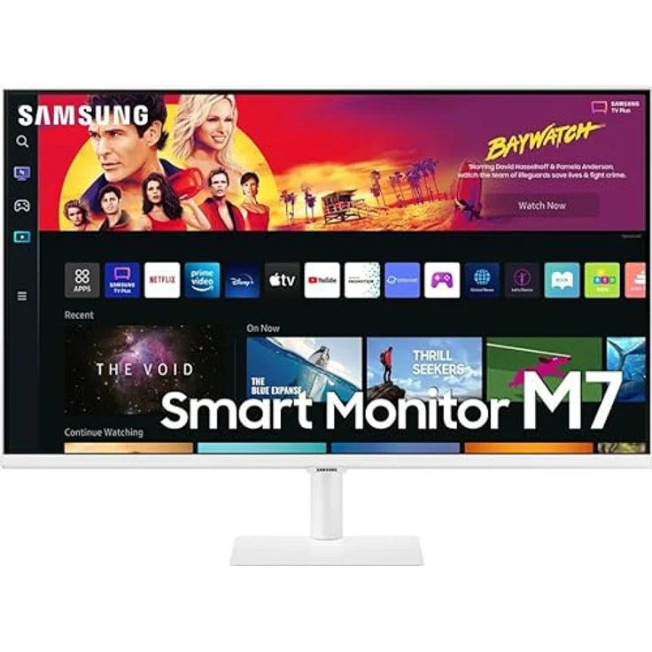 Samsung M7 Smart Monitor S32BM701UP 32 Zoll, VA-Panel, Bildschirm mit Lautsprechern, 4K UHD-Auflösung, Bildwiederholrate 60 Hz, 3-seitig Fast rahmenloses Design, TV Apps mit Fernbedienung, Weiß – Bild 2