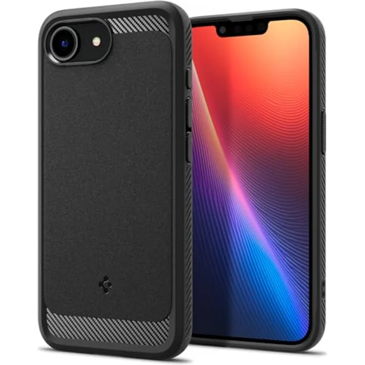 Spigen für iPhone 16e Hülle Rugged Armor MagFit Hülle, Kompatibel mit MagSafe Zubehör - Matte Black – Bild 1