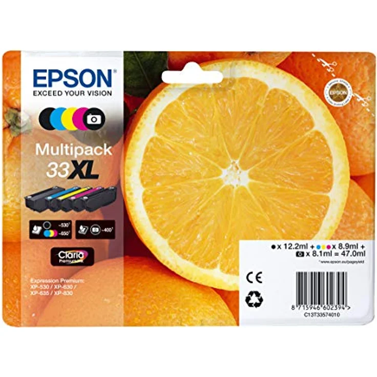 Epson Multipack 33XL Claria Premium Ink Druckerkartuschen in 5 Farben – Bild 2