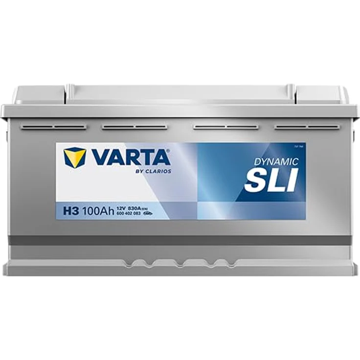 VARTA H3 Silver Dynamic 100Ah 830A Autobatterie, wartungsfrei, korrosionsbeständig, 12V, Maße: 353 x 175 x 190 mm – Bild 2