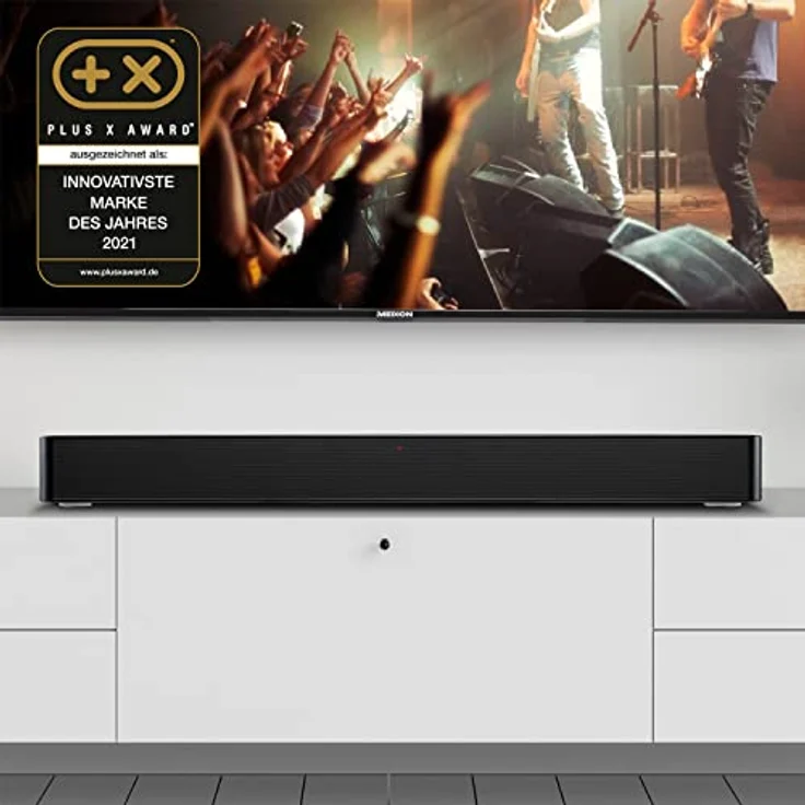 MEDION P61155 2.0 Soundbar mit Bluetooth (inkl. Fernbedienung, Touch-Steuerung, HDMI (ARC), AUX, optischer Eingang, 2 x 30 W RMS) – Bild 2
