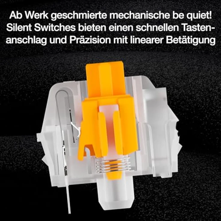 be quiet! Dark Mount Silent Linear FR ISO Gaming-Tastatur mit 8 Display-Tasten, Media Dock und hot-swap-fähigem Nummernblock, schwarz – Bild 4