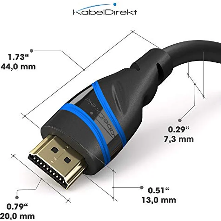 KabelDirekt – 8K/4K HDMI-2.1-Kabel – 1 m kurz – von HDMI zertifiziert für höchste Qualität (8K@60Hz, Ultra High Speed/48G, neuester Standard, optimal für PS5/Xbox, Monitor/TV/Beamer, schwarz) – Bild 5