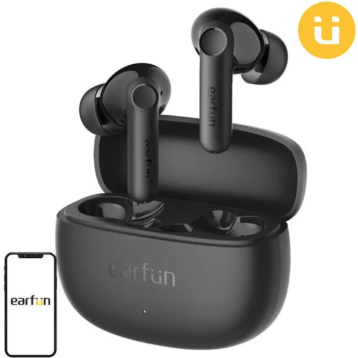 EarFun TWS Air life Kopfhörer (schwarz), Kabellos mit 35 Stunden Akkulaufzeit