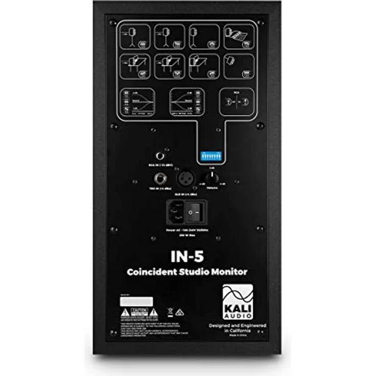Kali Audio IN-5 Nahfeldmonitor, Studio-Lautsprecher (3 Weg System mit koaxialem Mittel-/Hochtöner, mit ausgeklügeltem Bassreflex-System, verzerrungsarmer und transparenter Sound), schwarz – Bild 2