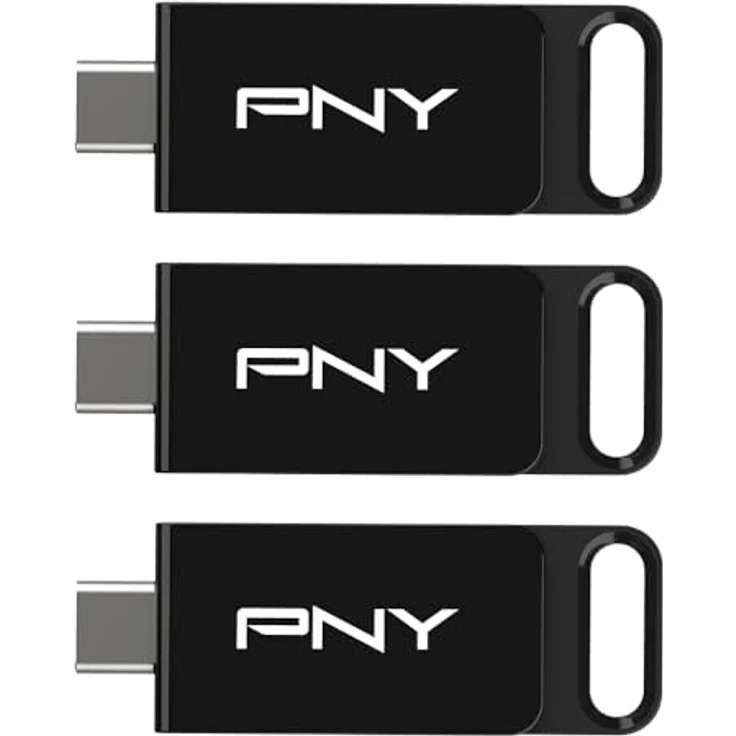 PNY ELITE TYPE-C USB 3.2 128GB X3, USB Stick mit bis zu 120 MB/s, schwarz – Bild 3