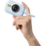 VRURC 10000mAh Powerbank mit integriertem Kabel, PD 20W Schnellladung, Mini tragbares Ladegerät, Blau