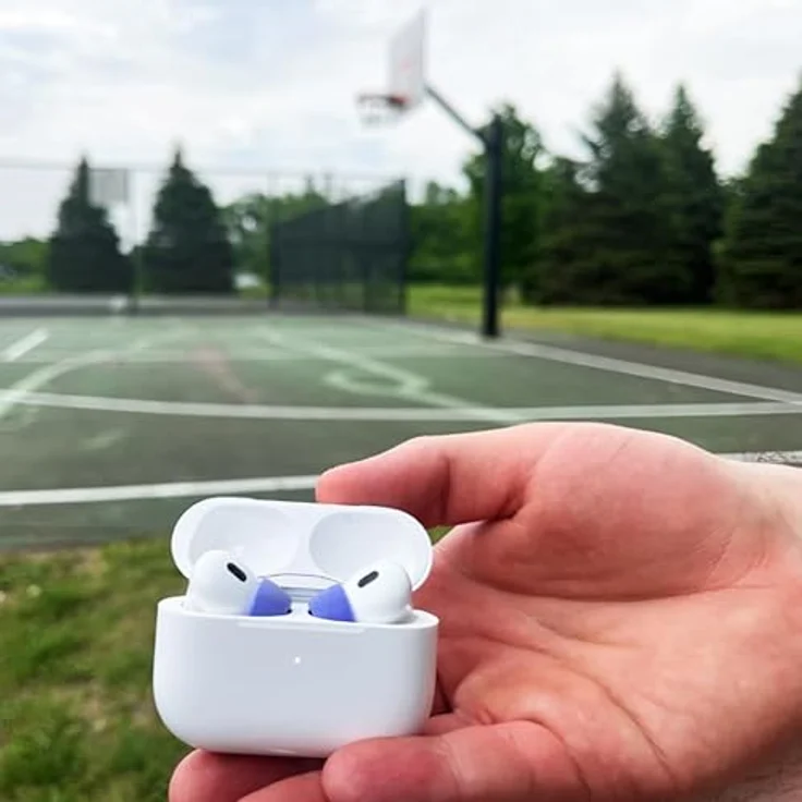 COMPLY TrueGrip Ohrstöpsel, Electric Blue für Airpods Pro Gen 1 & 2, verschiedene Größen – Bild 4