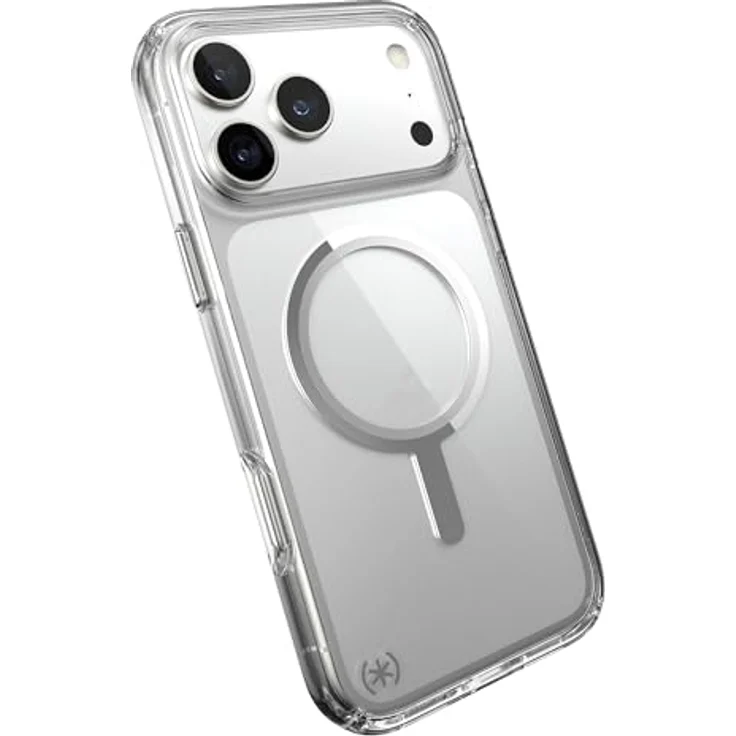 Speck Presidio Perfect Clear + MS für Apple iPhone 17 Pro Max, transparente Smartphone Hülle mit Microban, MagSafe-kompatibel, UV-Schutz, bis zu 4 m Fallhöhe – Bild 4