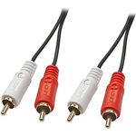 LINDY 35663 Premium Audiokabel (Cinch), Stecker/Stecker, 5m, schwarz