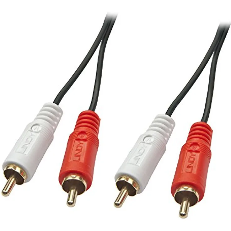 LINDY 35663 Premium Audiokabel (Cinch), Stecker/Stecker, 5m, schwarz