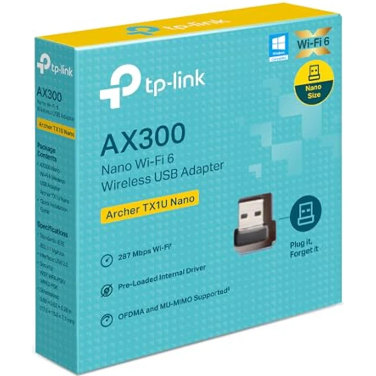 TP-Link Archer TX1U Nano V1, USB 2.0 Netzwerkadapter mit Wi-Fi 6, bis zu 287 Mbit/s, MU-MIMO, Access-Point-Betriebsmodus, interne Antennen – Bild 8
