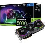 PNY GeForce RTX™ 5080 16GB ARGB OC Triple Fan Grafikkarte DLSS 4, Schwarz
