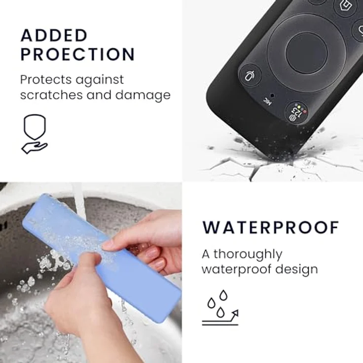 kwmobile Hülle Fernbedienung kompatibel mit Samsung BN59-01432A / BN59-01432J / TM2360e - Flexibles Silikon Case in Schwarz – Bild 4