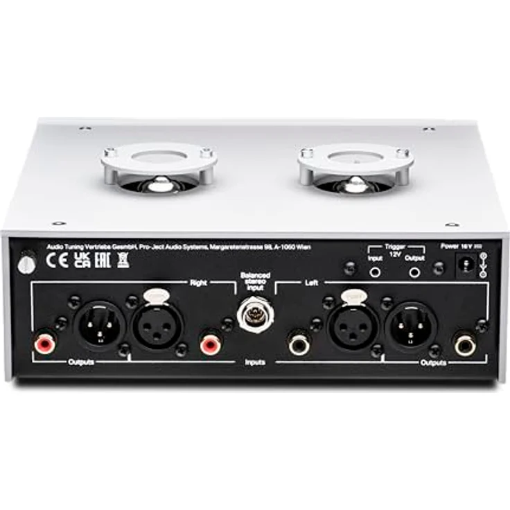 Pro-Ject Tube Box DS3 B, Dual-Mono True Balanced Röhren-Phono-Vorverstärker, Silber - Röhrenbestückung: 2x E88CC / 6922, stufenlose Eingangsimpedanz, 6 einstellbare Gain-Stufen – Bild 2