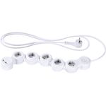 SilverCrest Steckdosenleiste mit USB weiß - 5-fach flexibel, inkl. Überspannungsschutz