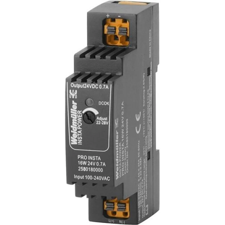 Weidmüller PRO INSTA 16W 24VDC, Netzgerät 24V 0,7A 16W für industrielle Stromversorgung