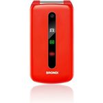 Brondi President 3 Zoll Rot Dual-SIM Handy (1,3 MP Kamera, erweiterbarer Speicher)