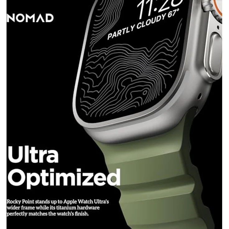 Nomad Rocky Point Band AW 49/45/44/42mm, Uhrenarmband aus Natural/Wald (Reifen) für Wearables – Bild 4