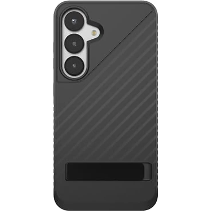 ZAGG Denali KS Graphen verstärkte Hülle mit Aufsteller für Samsung Galaxy S25 [6.2-Inch], Zwei-Schichten-Schutz, 5m Fallschutz, sicherer Griff, Wärmeableitung, schwarz – Bild 4