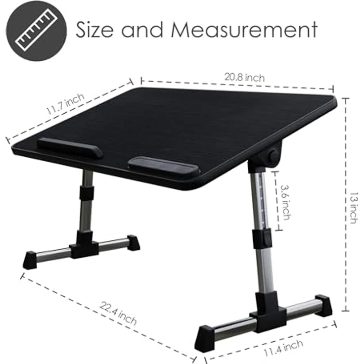 Desire2 Flex, tragbarer Laptop-Schreibtisch, höhenverstellbarer Klapptisch für Notebook und Tablet, leicht und langlebig, ideal für Reisen – Bild 4