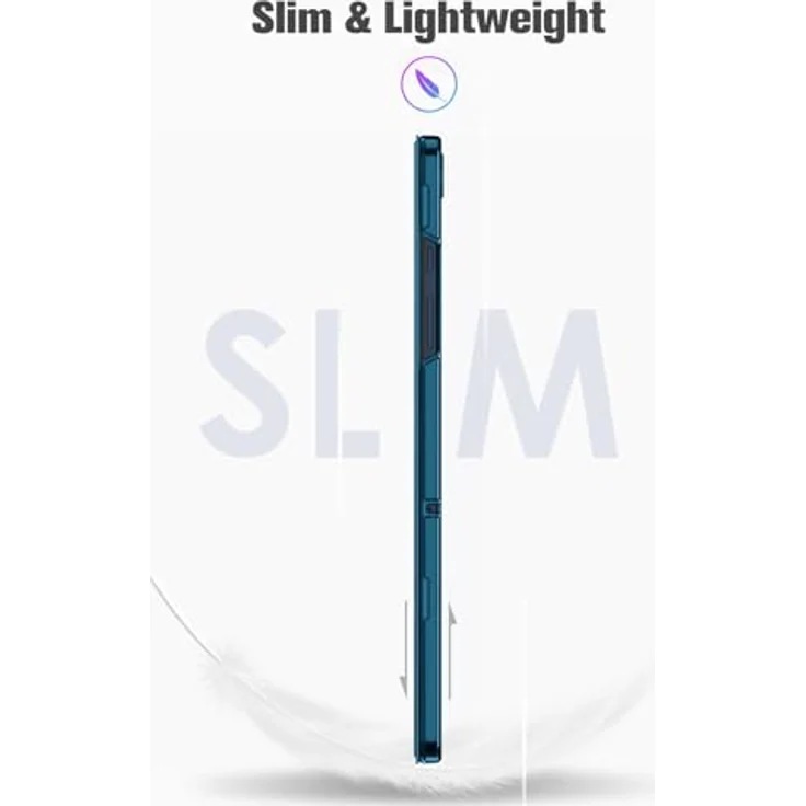 Fintie Hülle für Samsung Galaxy Tab A11+ Plus 11" 2025 / Tab A9+ Plus 11 Zoll 2023, Ultradünn mit Translucent Rückseite, Pfauenblau – Bild 4