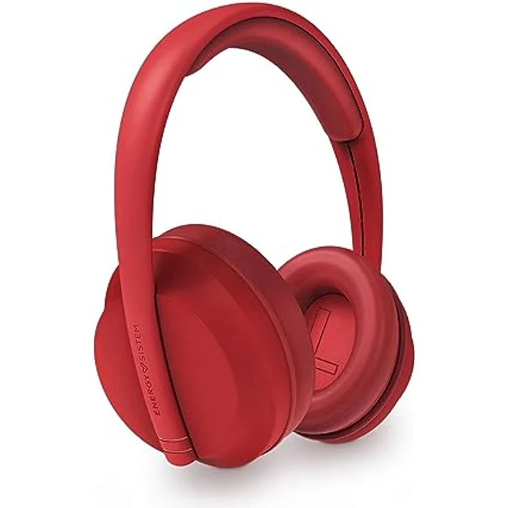 Energy Sistem Hoshi ECO Headset, Drahtloser Kopfbügel mit aktiver Geräuschunterdrückung, Bluetooth 5.3, 23 Stunden Akkulaufzeit, Rot – Bild 1