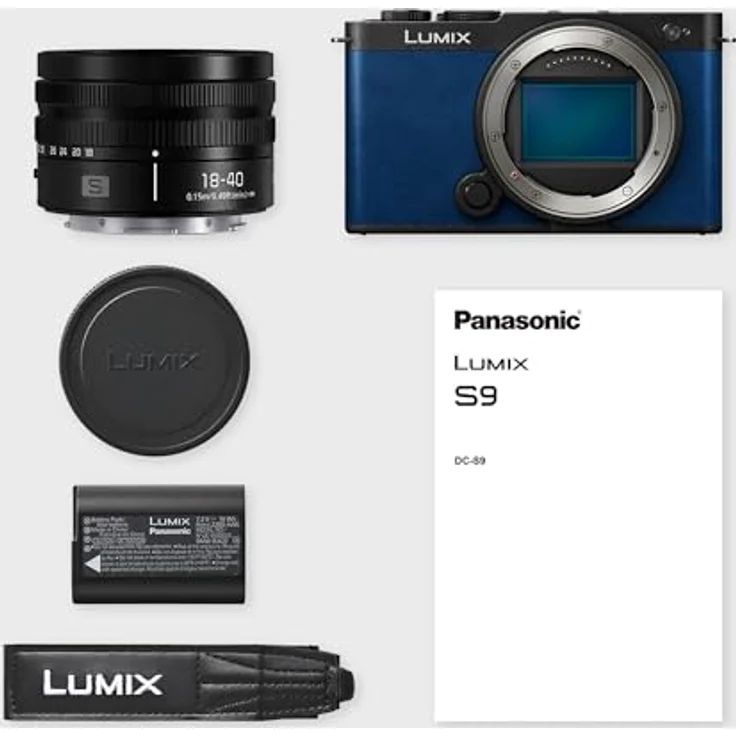 Panasonic Lumix DC-S9NE-A Vollformat Kamera, spiegellos, Open Gate Vlogging, 24,2 MP, 6K/4K, 779-Punkt-PDAF, Bildstabilisierung, LUT's, 180°-flexiblen-Monitor, 5 GHz WLAN, Blau, mit Objektiv S-R1840E – Bild 4