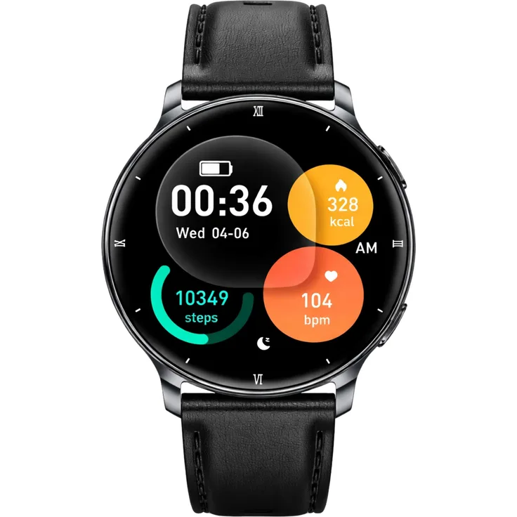 RUHE Smartwatch, Fitness Tracker für Damen mit 1,32 Zoll AMOLED Display, Bluetooth Telefonie und IP68 Wasserschutz